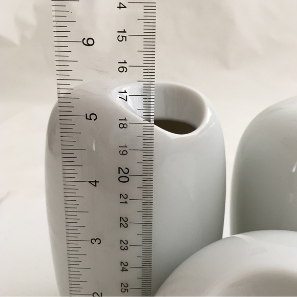 Vintage The Toscany Collection Japan 3 Porcelain Bud Vases Modern 7, 5 and 3 in - Picture 8 of 10